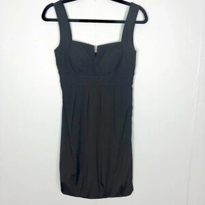 WHBM | Black Stitched Sleeveless Mini Dress